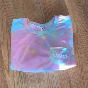 Cropped Long Sleeve Tie-Dye